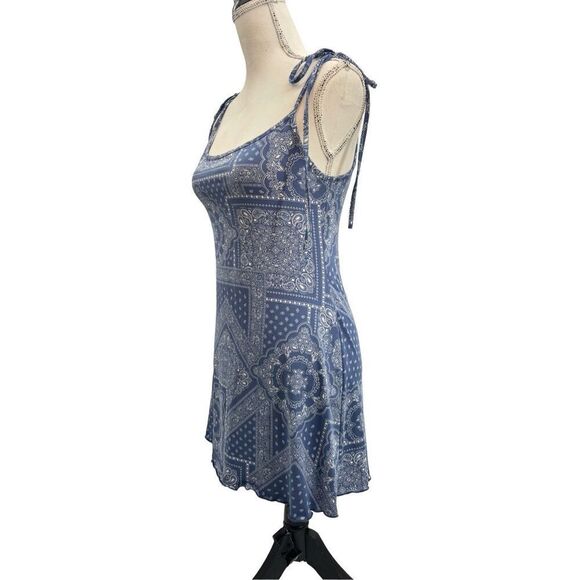 Reckless hearts blue bandanna dress size small - Picture 12 of 14